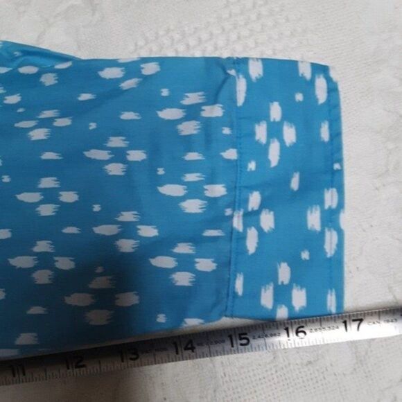 Roaman's Button Down Blue Top Shirt Plus size 1X - Picture 7 of 11